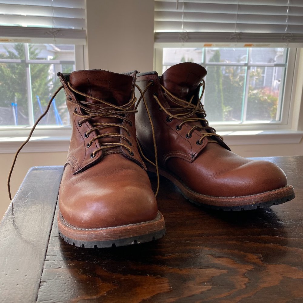 RED WING Beckman Round Toe Boots in COGNAC